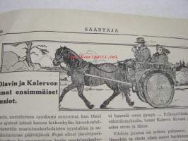 Säästäjä 1935 nr 7 -Säästöpankin asiakaslehti, takasivulla Olli ja Vahti -sarjakuva, Maailmannäyttely