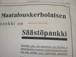 Säästäjä 1935 nr 7 -Säästöpankin asiakaslehti, takasivulla Olli ja Vahti -sarjakuva, Maailmannäyttely