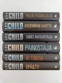 Lee Child-setti (6 kirjaa) : Paluu päämäjaan ; Kovemman kautta ; Viides matkustaja ; Painostaja ; 61 tuntia ; Epäilty
