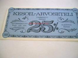 kesoil arvosetelit  tammikuu  huurreruutu