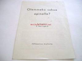 olemmeko sukua apinalle  tutkielma  1951