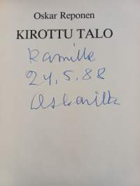 Kirottu talo (signeerattu, tekijän omiste)