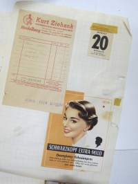 Heidelberg - Sauna -valokuva ym. muistoja turistimatkalta 1950-luvulla