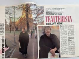 Me Naiset 1986 nr 49 (2.12.), Kaisa Korhonen, Linnan juhlien naiset, joululahjoja, huippuneuleet -  Krizian, Aarikka mainos