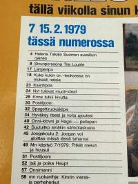 Me Naiset 1979 nr 7, Päivi Uitto yllätysmissi Oulusta, Helena Takalo