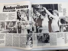Me Naiset 1979 nr 27, Harri Tirkkonen, Katariina Metsovaara ja Hannu Heikinheimo häät, Leila Seppänen - supertähtien kampaaja, Sirkka ja Aarno Stormbom