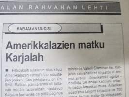 Oma Mua - Karjalan rahvahan lehti 2001 nr 14, Sulakuun 12. päivü; Kielizakonan osa, Amerikalazien matku Karjalah, Äijänpäivän pruazniekku, ym.