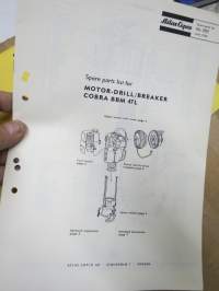 Atlas Copco Cobra BBM 47 L moottoriporakone ja -kanki -Hoito-ohjekirja ja varaosat