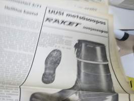 Mottimestari  nr 3 1971 - moottorisahamiesten ammattilehti, Työpenkkimenetelmää, Turvallisuusohhjeita, Raket suojasaapas,  Raket 50 moottorisaha, Raket öljyt...