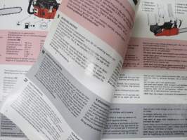 Jonsered 455 / 535 moottorisaha -Käyttöohjekirja, Instruktion och skötselanvisning / Instruksksjon og vedlikehold / Instruktionsbog og brugsanvisning -chain saw