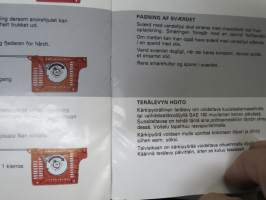 Jonsered 455 / 535 moottorisaha -Käyttöohjekirja, Instruktion och skötselanvisning / Instruksksjon og vedlikehold / Instruktionsbog og brugsanvisning -chain saw
