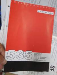 Jonsered 535 moottorisaha -varaosaluettelo, reservdelar, spare parts, Ersatzteile, pieces de rechanche, piezas de repuesto, ricambi, pecas sobresselente