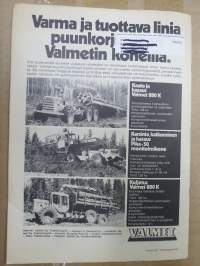 Maa ja Metalli 1971 nr 4 -Valmet Oy asiakaslehti, Vakolan konekoetukset, Metsätalouden koneellistaminen, Uusia Valmet-haulikoita, Pika 50, Valmet Kouvola piirimyyjä