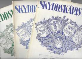 Skyddskåristen 1936 nr 8,9-10 ja 11 yht 3 lehteä / tidskrift för skyddskårister, lottor och skyttar