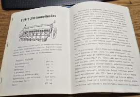 Tume 210 lannoitusäes käyttöohje ja varaosaluettelo m-68