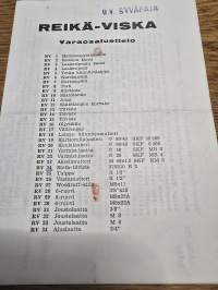 Reikä-viska varaosaluettelo