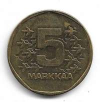 5 markkaa  1975