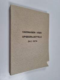 Vakinaisen väen upseeriluettelo 24.1.1974