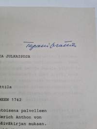 Sodankäynti Suomessa 1742 : kahden sotapäiväkirjan mukaan (signeerattu)