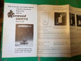 Kenwood Chefette (käyttö)ohje- ja ruokaohjekirja