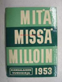 Mitä Missä Milloin 1953 MMM 1953