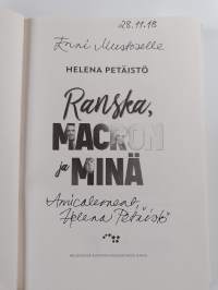 Ranska, Macron ja minä (signeerattu, tekijän omiste)