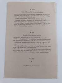 Arv : Tidskrift för Nordisk Folkminnesforskning = Journal of Scandinavian Folklore Vol. 25-26, 1969-70
