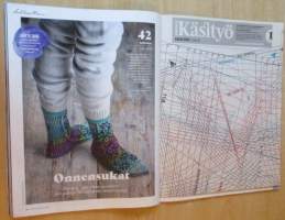 Kotiliesi Käsityö Lehti N:o 2 2018 kaava-arkki mukana