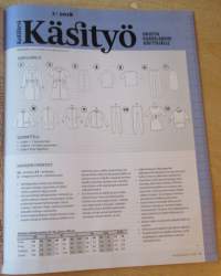 Kotiliesi Käsityö Lehti N:o 2 2018 kaava-arkki mukana