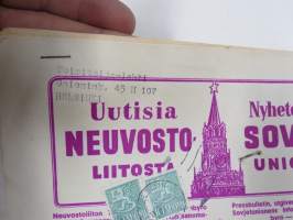Uutisia Neuvostoliitosta 10.5.1957 Nyheter från Sovieunionen -Neuvostoliiton tiedotustoimiston sanomalehtikatsaus