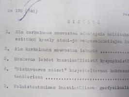 Uutisia Neuvostoliitosta 10.5.1957 Nyheter från Sovieunionen -Neuvostoliiton tiedotustoimiston sanomalehtikatsaus