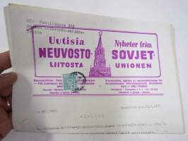 Uutisia Neuvostoliitosta 10.4.1957 Nyheter från Sovieunionen -Neuvostoliiton tiedotustoimiston sanomalehtikatsaus