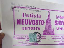 Uutisia Neuvostoliitosta 10.4.1957 Nyheter från Sovieunionen -Neuvostoliiton tiedotustoimiston sanomalehtikatsaus