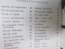 Toivelauluja 70, sis. mm. kuvat; Kristina Hautala, Sonny ja Cher, Johnny, Dusty Springfield, Matti Heinivaho, Hollies, kappalenimet / sisältöä kuvattuna