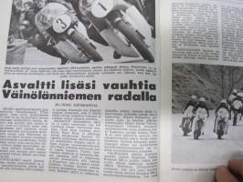 Moottoriurheilu 1967 nr 10, Kansikuva Kawasaki, Motocrossia mm. Kim Fredriksson - Pentti Kalteva - Eero Hilpinen, Jyrki Storm 6. maailmantilastoissa, Väinölänniemi,