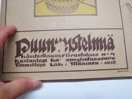 Puunveistelmiä - Träsniderier / Käsiteollisuuspiirustuksia nr 4