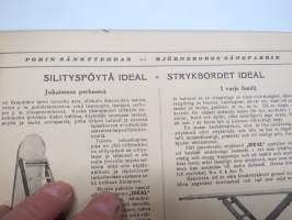 Porin Sänkytehdas G. Ekwall - Björneborgs Sängfabrik tuoteluettelo / kuvasto v. 1914