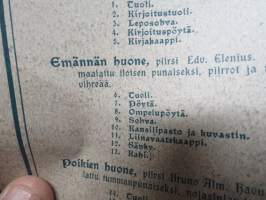 Huonekaluja 2. sarja - Möbler 2. serien, piirtäneet - ritade av; Bruno Alm, E. &amp; O. Elenius, Veikko Kyander, Harry Röneholm