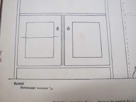 Huonekaluja 2. sarja - Möbler 2. serien, piirtäneet - ritade av; Bruno Alm, E. &amp; O. Elenius, Veikko Kyander, Harry Röneholm