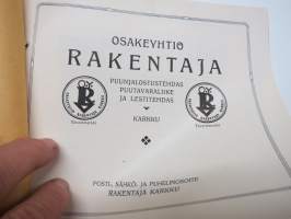 Oy Rakentaja, Karkku -huonekalukuvasto