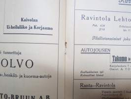 Viipurin Moottoripyöräkerhon Kilapilu-ohjelma 24.6.1932 &amp; Jännittävät Maastonopeuskilpailut Moottoripyörillä Havin valleilla 26.6.1932 -käsiohjelma