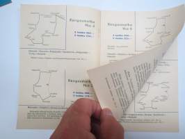 Rautateiden rengasmatkat 1941 -esite / railway roundtrips brochure