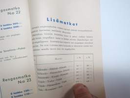 Rautateiden rengasmatkat 1941 -esite / railway roundtrips brochure