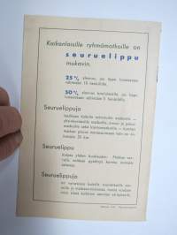 Rautateiden rengasmatkat 1941 -esite / railway roundtrips brochure