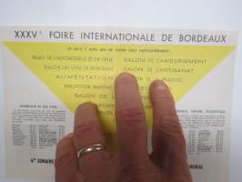 XXXV Foire International de Bordeaux du 10 au 25 juin 1956 -messuesite