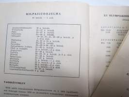 Olympiakisat Helsingissä 19.7.3.8.1952 - Ohjelma, Kisapaikat, Majoitus, Pääsyliput