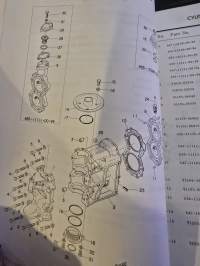 Yamaha parts list model P-165 ja model 8A