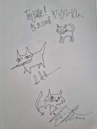 Naamakirja (signeerattu, tekijän omiste)