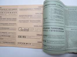 Suomen Kulkuneuvot 1941 Finlands kommunikationer kesäturisti / sommarturisten - rautatieaikataulut, höyrylaivojen, linja-autojen ja lentoliikenteen kulkuvuoroja -