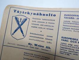 Suomen Kulkuneuvot - Finlands kommunikationer 1949 nr 1 rautatieaikataulut, höyrylaivojen, linja-autojen ja lentoliikenteen kulkuvuoroja